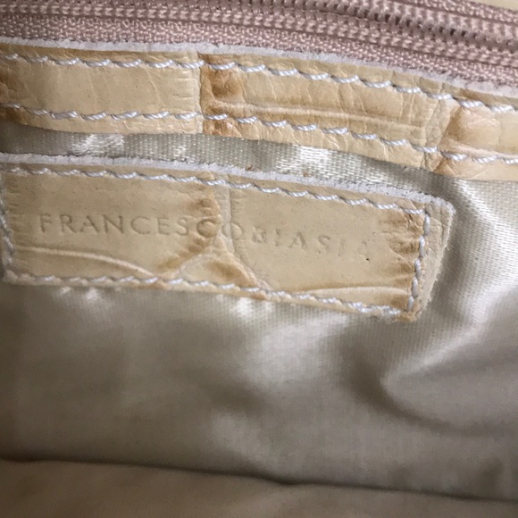 Francesco Biasia Croc Embossed Leather Satchel - Picture 7 of 8